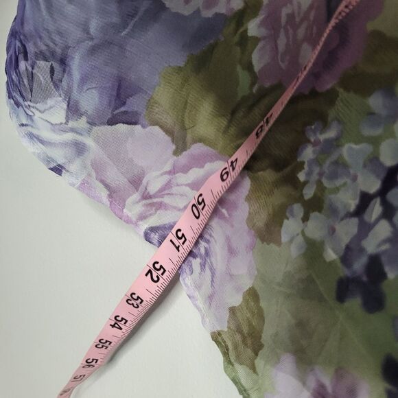 Vintage 90s grunge floral feminine airy crinkle maxi tie back dress size 10 - Picture 6 of 6